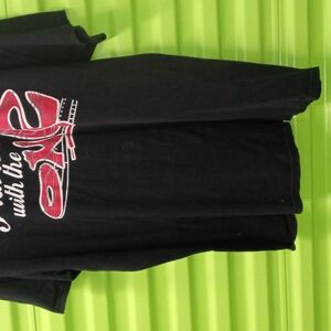Black T-Shirt with Red Graphic